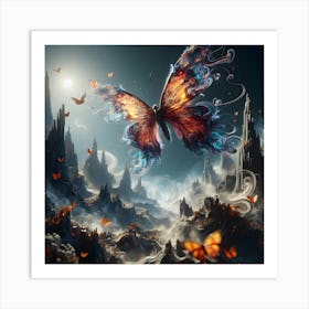 Butterfly In The Sky 8 Art Print