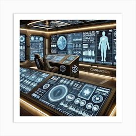 Mars Dominion Mobile Medical Unit Holoforge Command Hub Art Print