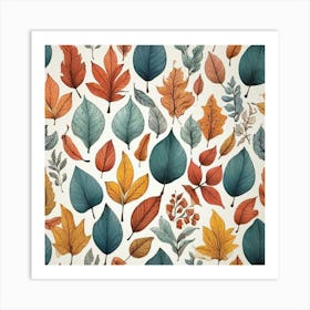 Autumn Leaves art print Art Print