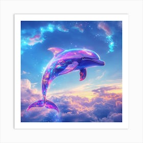 Colouful Dolphin Poster Print Art Print