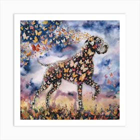 Butterfly Dog Art Print