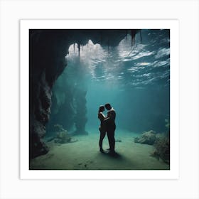 Couple In A Cave Art Print