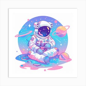 Astronaut In Space 21 Art Print