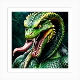 Green Lizard 1 Art Print