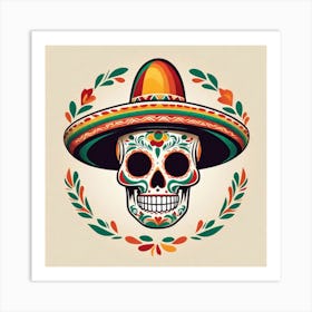 Day Of The Dead Skull 103 Art Print