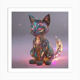 Crystal Cat Art Print