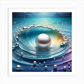 Pearl In The Ocean Art Print