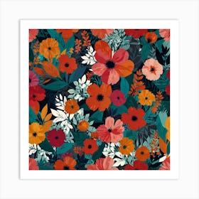 Floral Pattern 15 Art Print