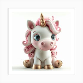 Unicorn Figurine 12 Art Print