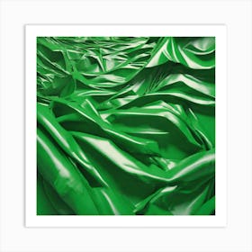 Green Fabric Art Print