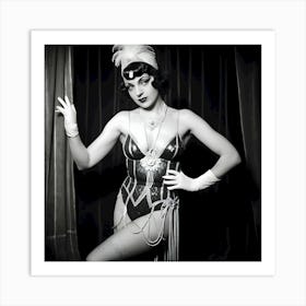 Burlesque Dancer Of The 1920s ~ Reimagined 18 Art Print