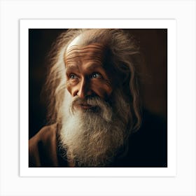 Portrait Of An Old Man With Beard Art Print