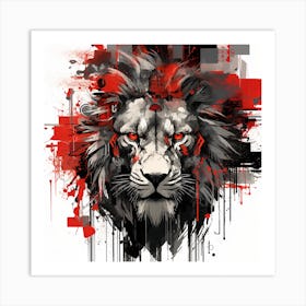 Lion Splash 2 Art Print