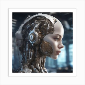 Cyborg Woman 68 Art Print