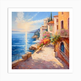 Golden Hues: Italian Impressionist Palette Art Print