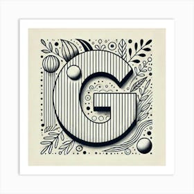 Letter G 1 Art Print