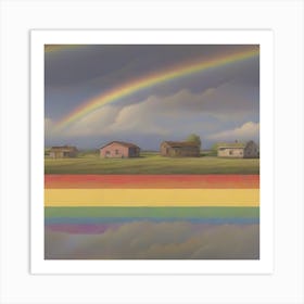 Rainbow Over A Rainbow Art Print