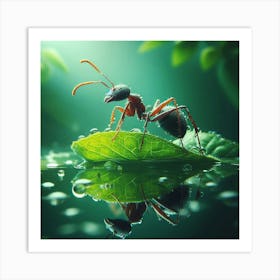 Ant On A Leaf Art Print