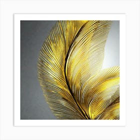 Golden Feathers 1 Art Print