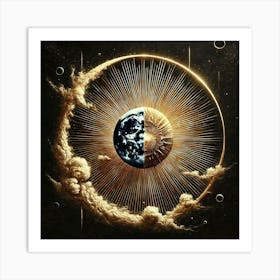 Earth In A Circle Art Print