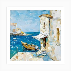 Boat On The Beach Mallorca, Spain Art Print