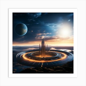 Futuristic City 239 Art Print