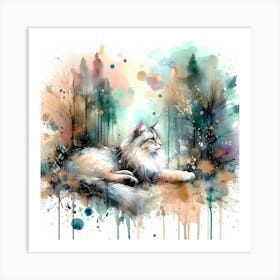 Feline Cat Creative Artwork Illustration 37 Art Print