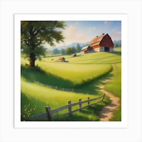 Farm In The Countryside 28 Art Print