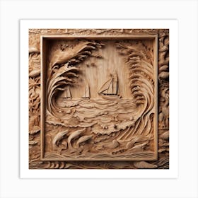 Carved Wood Art Art Print