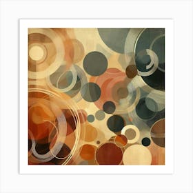 Abstract Circles Canvas Print 3 Art Print