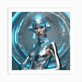 Futuristic Woman 110 Art Print