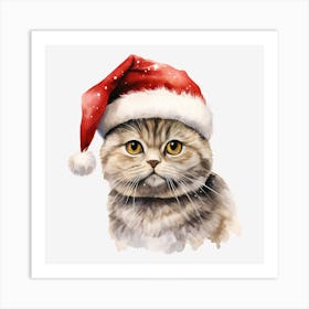 Santa Cat 38 Art Print