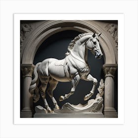 Equestrian Statue Art Print