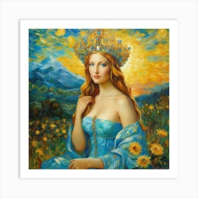 Queen Of Sunflowers 1 Art Print