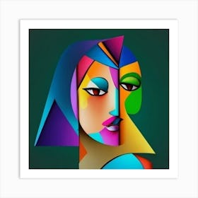 Cubist Woman Art Print