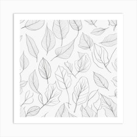 Leaf Seamless Pattern Art Print