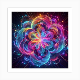 Psychedelic Flower Art Print