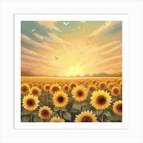 A Golden Sunshine Art Print 2 Art Print