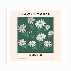 Flower Market Russia Art Print