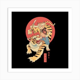 Tiger Cat Meowster Art Print