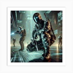 Sci Fi Shadow Operatives 1024x1024 Art Print