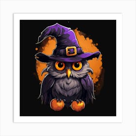 Halloween Owl 6 Art Print