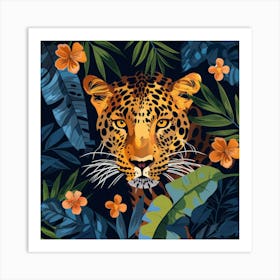 Leopard In The Jungle 9 Art Print