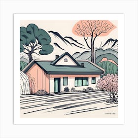 House In The Mountains Art Print