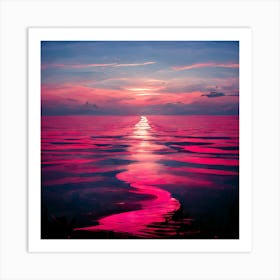 Pink sunset Art Print