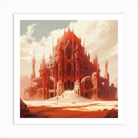 Red Castle Art Print