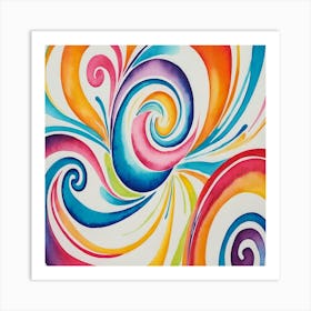 Abstract Watercolor Painting 1 Art Print