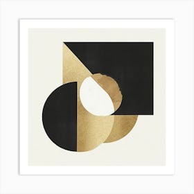 Abstract Black And Gold Art Print