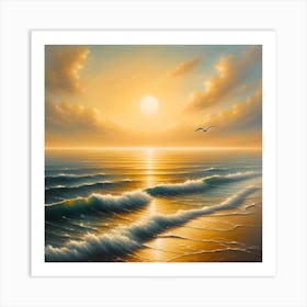 Sunset On The Beach Art Print