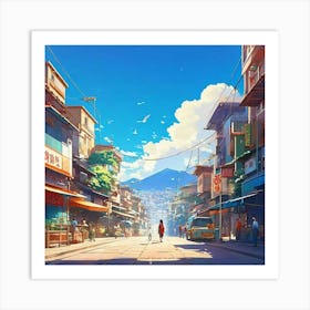 Anime City Art Print